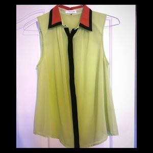 Sugarlips from Macy’s button up tank blouse